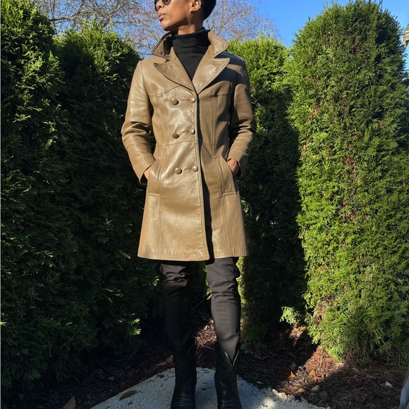 Tan/Camel coloured Leather Jacket - Picture 2 of 7